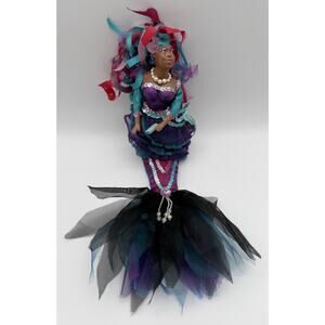 Katherine's Collection Wayne Kleski Blue & Purple Mermaid Doll w Hair Dryer 17”